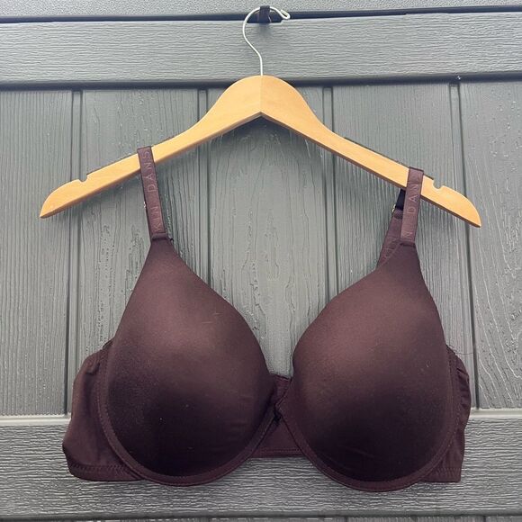 Danskin Intimates RN 90410 Navy Blue Rayon Padded Push Up Bra Size 42D - Picture 1 of 5